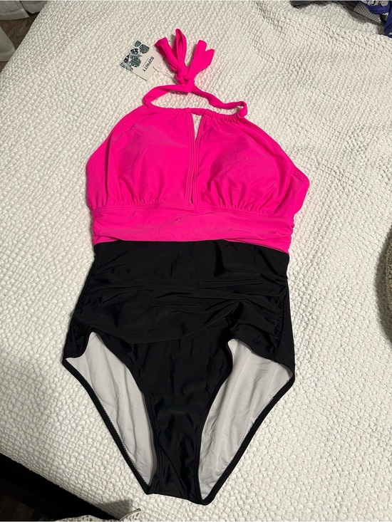 B2Prity Other - Hot Pink & Black One-Piece Swimsuit